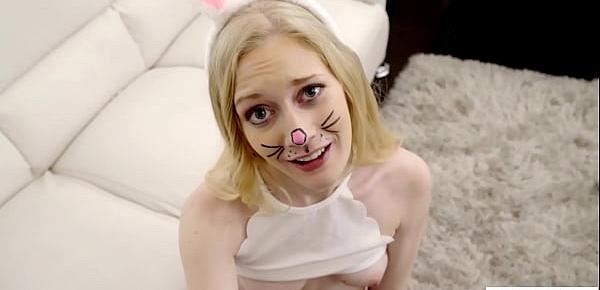  Stepbro fucking his Easter bunny stepsis with amazing ass Emma Starletto